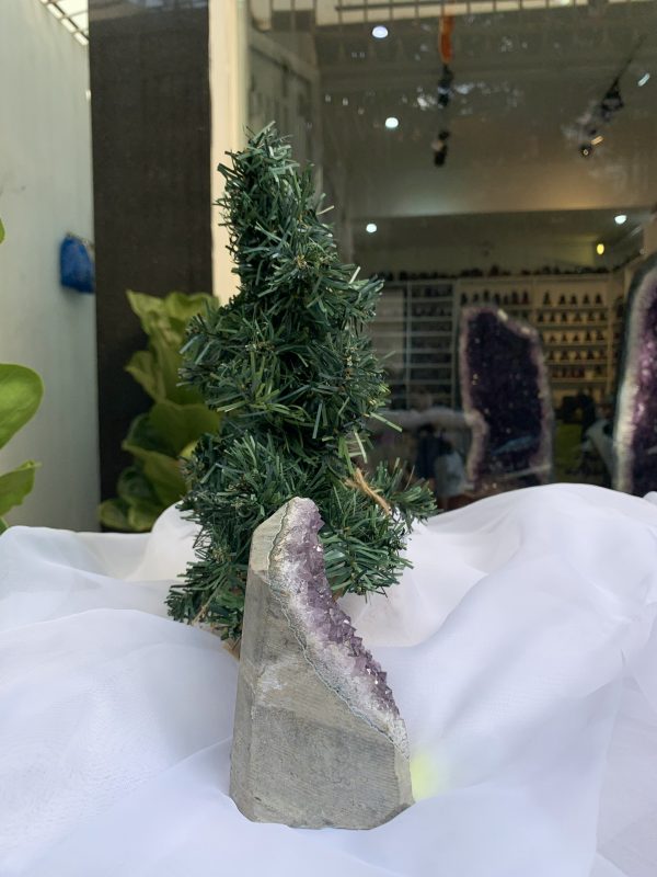 HỐC THẠCH ANH TÍM NHỎ – SMALL AMETHYST GEODE (TV270), KL: 0.652KG, KT: 10x9 CM