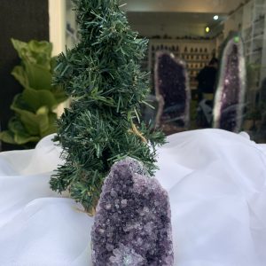 HỐC THẠCH ANH TÍM NHỎ – SMALL AMETHYST GEODE (TV284), KL: 0.404KG, KT: 10x7CM