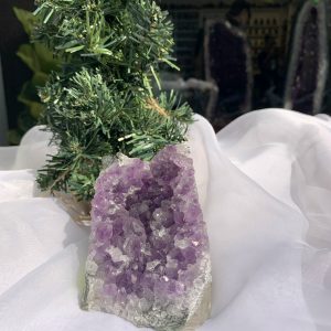 HỐC THẠCH ANH TÍM NHỎ – SMALL AMETHYST GEODE (TV281), KL: 0.568KG, KT: 10x7 CM