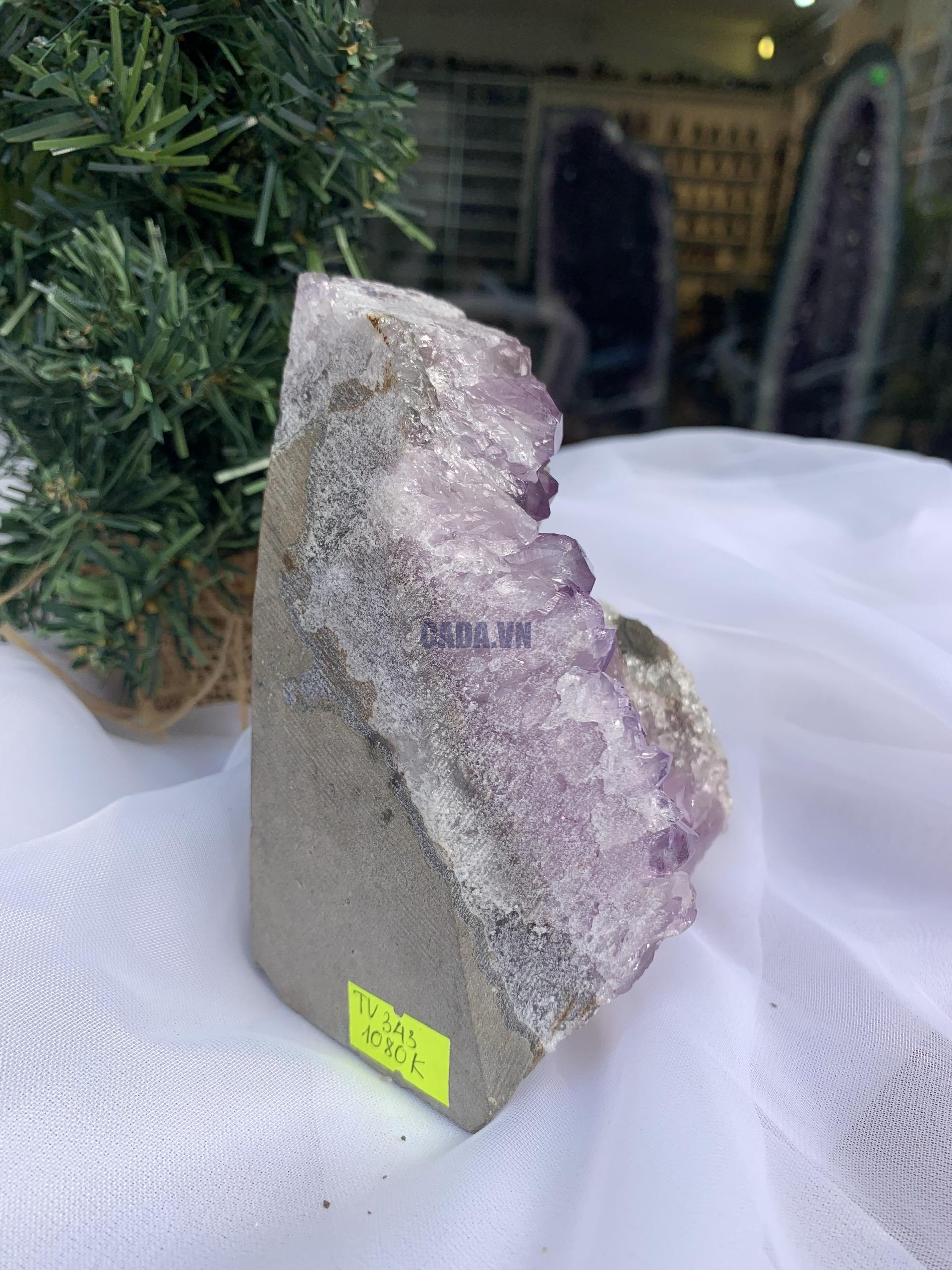 HỐC THẠCH ANH TÍM NHỎ – SMALL AMETHYST (TV343), KL: 1.076 KG, KT: 12 x 9 CM