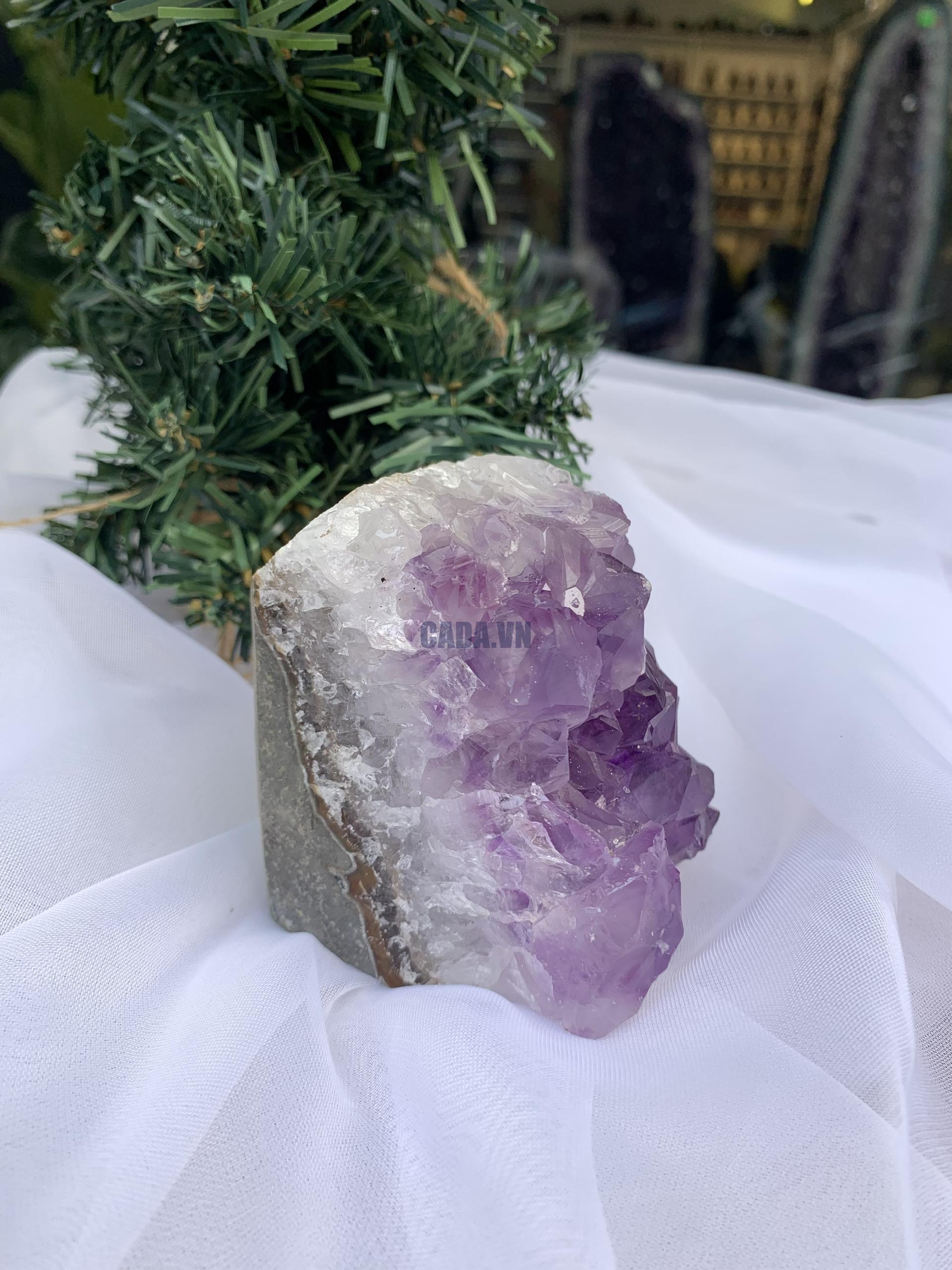 HỐC THẠCH ANH TÍM NHỎ – SMALL AMETHYST (TV323), KL: 0.554 KG, KT: 8 x 6 CM