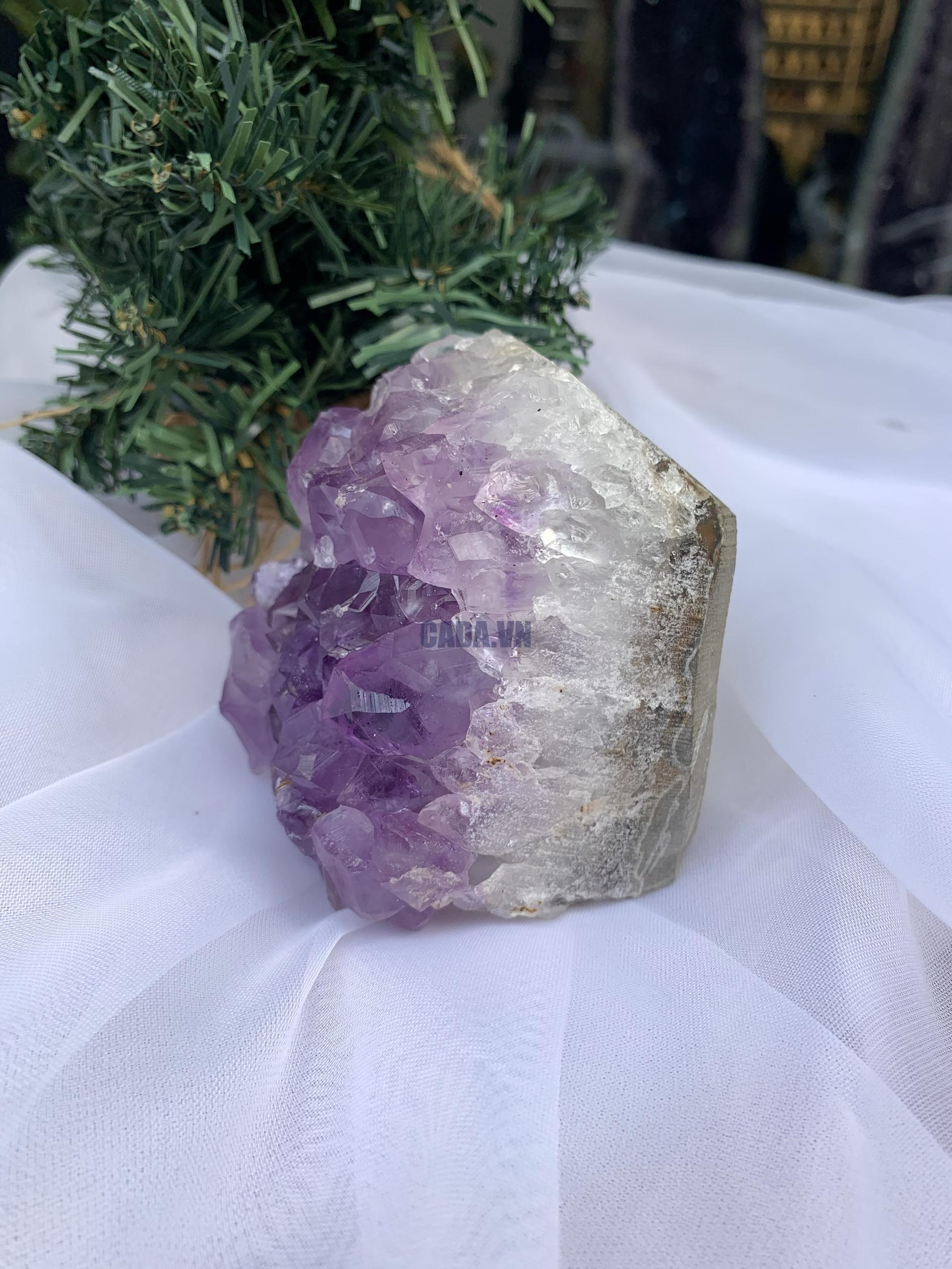 HỐC THẠCH ANH TÍM NHỎ – SMALL AMETHYST (TV323), KL: 0.554 KG, KT: 8 x 6 CM