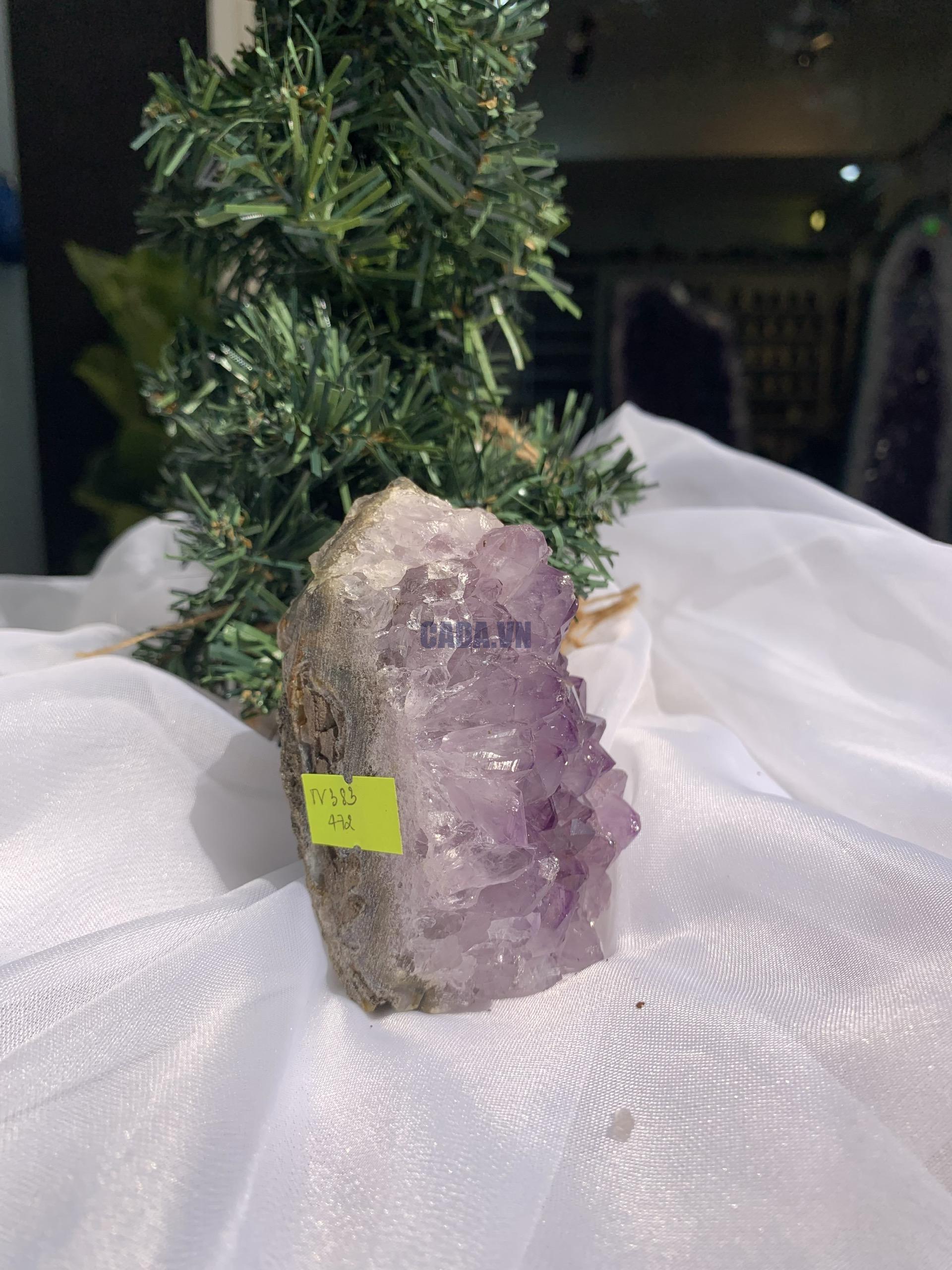 HỐC THẠCH ANH TÍM NHỎ – SMALL AMETHYST (TV383), KL: 0.472KG, KT: 9 x 6.7 CM