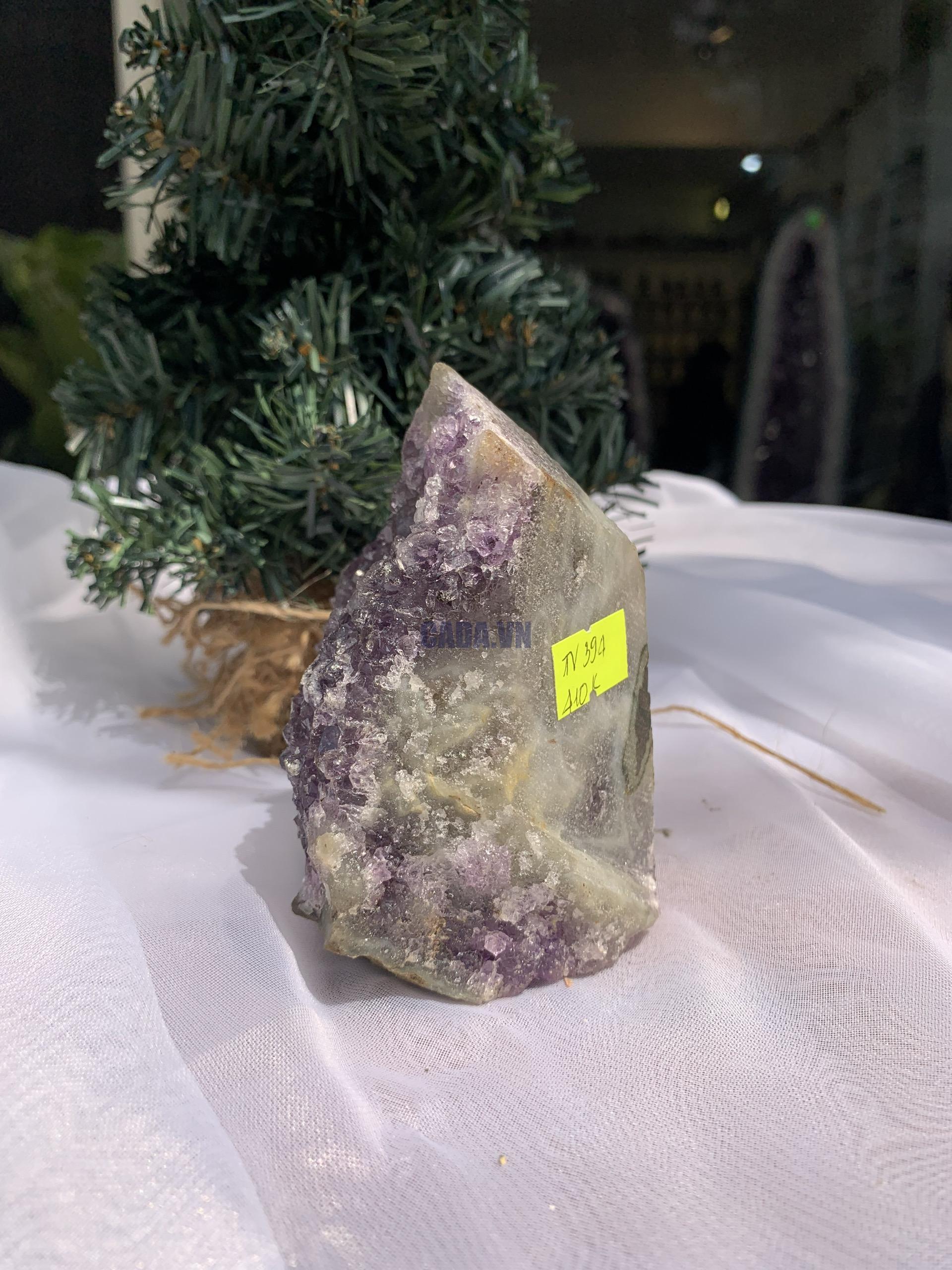 HỐC THẠCH ANH TÍM NHỎ – SMALL AMETHYST (TV394), KL: 0.408KG, KT: 9.7x 6 CM