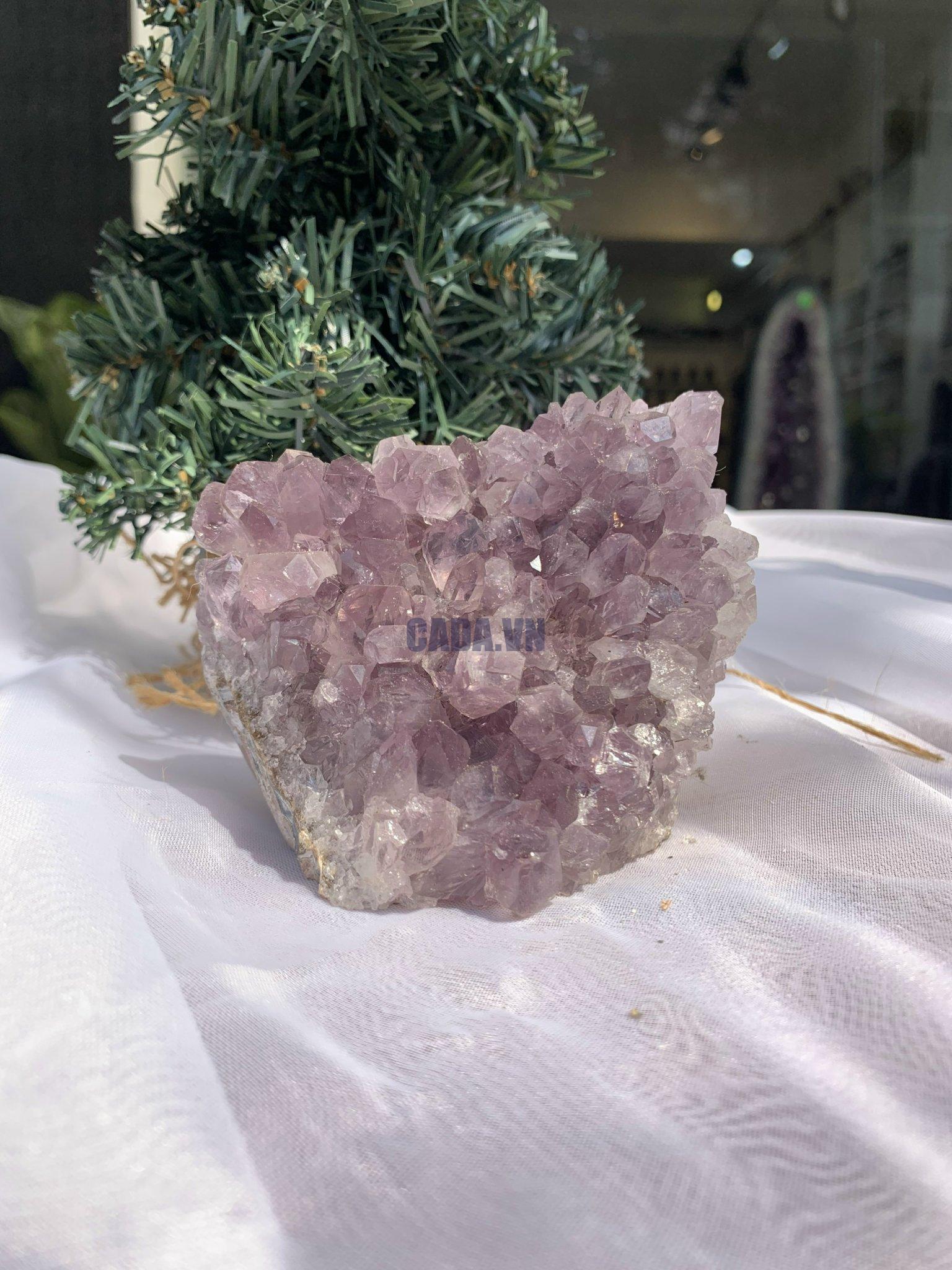 HỐC THẠCH ANH TÍM NHỎ – SMALL AMETHYST (TV389), KL: 0.45 KG, KT: 8 x 9.1 CM