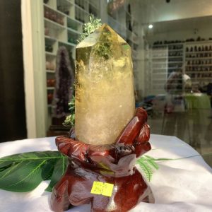 TRỤ ĐÁ THẠCH ANH VÀNG – CHẤT TRONG, KL: 0.958 KG, CAO 22CM (TVL29)