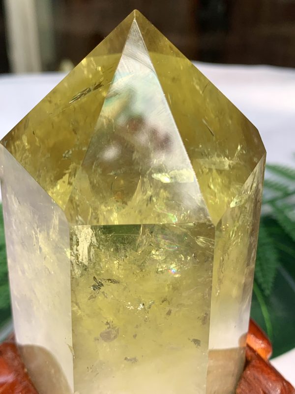 TRỤ ĐÁ THẠCH ANH VÀNG - CHẤT TRONG, KL: 0.794KG, CAO 21CM (TVL28)