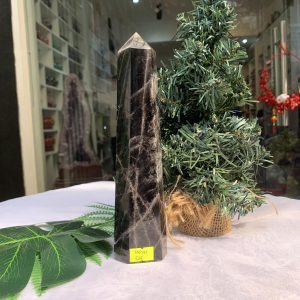 Trụ Thạch Anh Đen – Black Quart Point (Morion), KT: 20.5x5.1CM, KL: 0.652KG (TAĐ43)