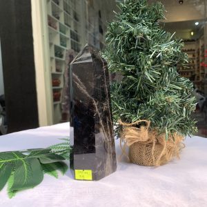Trụ Thạch Anh Đen – Black Quart Point (Morion), KT: 17.5x6.5CM, KL: 0.964KG (TAĐ44)