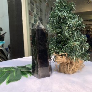 Trụ Thạch Anh Đen – Black Quart Point (Morion), KT: 17.5x6.5CM, KL: 0.964KG (TAĐ44)