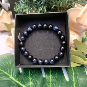 Vòng tay phong thủy đá Mắt Hổ Xanh - Tiger Eye - size 8-10-12mm - Vòng Đơn | CADA DECOR