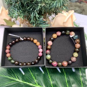 VÒNG TAY PHONG THỦY ĐÁ TOURMALINE – vòng đơn size 8-10mm