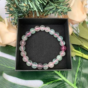 VÒNG TAY PHONG THỦY ĐÁ FLUORITE XANH – vòng đơn size 8mm