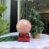 Bi cầu Thạch Anh Hồng – Rose Quartz Sphere (BH91), ĐK: 10,7CM, KL: 1,708KG