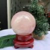 Bi cầu Thạch Anh Hồng – Rose Quartz Sphere (BH87), ĐK: 10,9CM, KL: 1,824KG