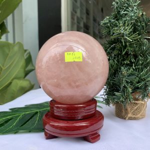 Bi cầu Thạch Anh Hồng – Rose Quartz Sphere (BH88), ĐK: 10,9CM, KL: 1,894KG