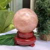 Bi cầu Thạch Anh Hồng – Rose Quartz Sphere (BH85), ĐK: 10,4CM, KL: 1,518KG