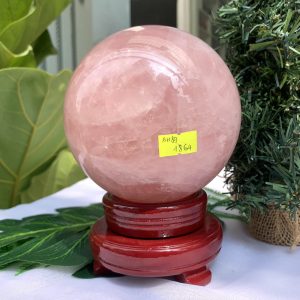 Bi cầu Thạch Anh Hồng – Rose Quartz Sphere (BH89), ĐK: 11,9CM, KL: 2,330KG