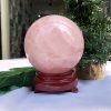 Bi cầu Thạch Anh Hồng – Rose Quartz Sphere (BH82), ĐK: 9,7CM, KL: 1,288KG