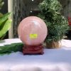 Bi cầu Thạch Anh Hồng – Rose Quartz Sphere (BH83), ĐK: 10,3CM, KL: 1,516KG