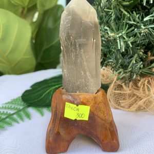 TRỤ THẠCH ANH KHÓI THÔ- RAW SMOKY QUARTZ POINT (TAK04), KL:0.162KG, KT: 14x4.2CM
