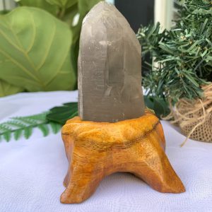 TRỤ THẠCH ANH KHÓI THÔ- RAW SMOKY QUARTZ POINT (TAK06), KL:0.318KG, KT: 12x6CM