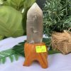 TRỤ THẠCH ANH KHÓI THÔ- RAW SMOKY QUARTZ POINT (TAK10), KL:0.142KG, KT: 13x4CM