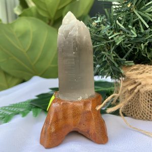 TRỤ THẠCH ANH KHÓI THÔ- RAW SMOKY QUARTZ POINT (TAK13), KL:0.116KG, KT: 10.5x4.2CM