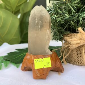 TRỤ THẠCH ANH KHÓI THÔ- RAW SMOKY QUARTZ POINT (TAK11), KL:0.124KG, KT: 10.5x3.7CM