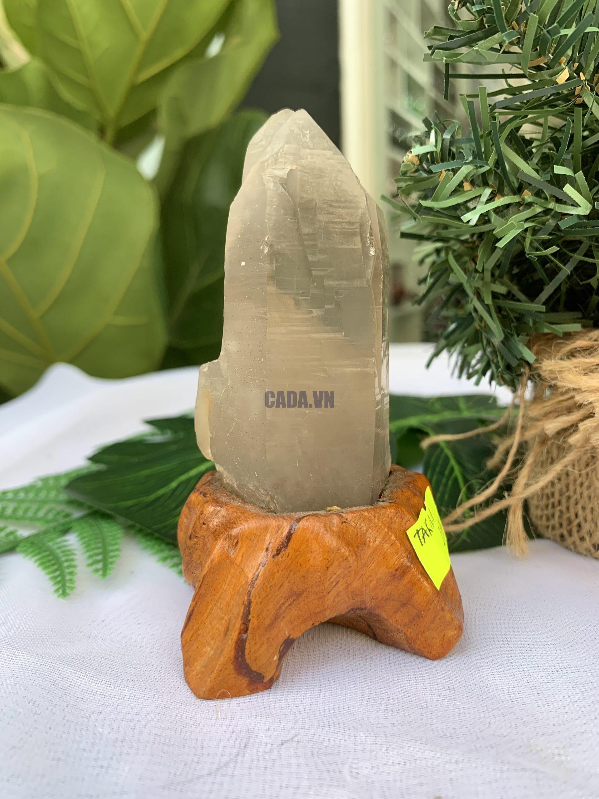 z3347244839497_977081213269917c4f691720105f88da TRỤ THẠCH ANH KHÓI THÔ- RAW SMOKY QUARTZ POINT (TAK11), KL:0.124KG, KT: 10.5x3.7CM