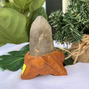 TRỤ THẠCH ANH KHÓI THÔ- RAW SMOKY QUARTZ POINT (TAK17), KL:0.154KG, KT: 9.2x5.8CM
