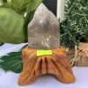 TRỤ THẠCH ANH KHÓI THÔ- RAW SMOKY QUARTZ POINT (TAK19), KL:0.324KG, KT: 13.8x6.2CM
