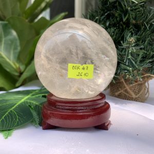 QUẢ CẦU PHONG THỦY THẠCH ANH TRẮNG ĐK 8,5CM KL 0,870KG MS: BTR48