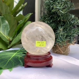 QUẢ CẦU PHONG THỦY THẠCH ANH TRẮNG ĐK 8,5CM KL 0,870KG MS: BTR48