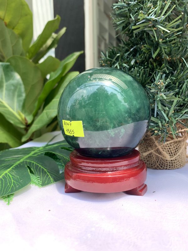 Bi cầu Fluorite Xanh - Green Fluorite Sphere (BX47), ĐK:6,5 CM, KL: 0,902KG