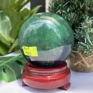 Bi cầu Fluorite Xanh - Green Fluorite Sphere (BX47), ĐK:6,5 CM, KL: 0,902KG