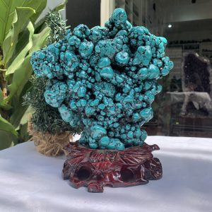 Đá Lam Ngọc – Turquoise (LN13), KL: 3.484 KG, KT: 24.5×20CM