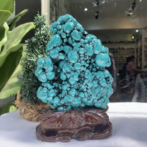 Đá Lam Ngọc – Turquoise (LN15), KL: 2.926 KG, KT: 23.5×15CM