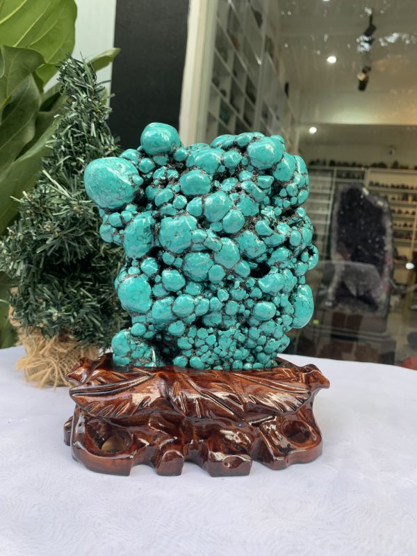 Đá Lam Ngọc – Turquoise (LN14), KL: 2.344 KG, KT: 21×14CM