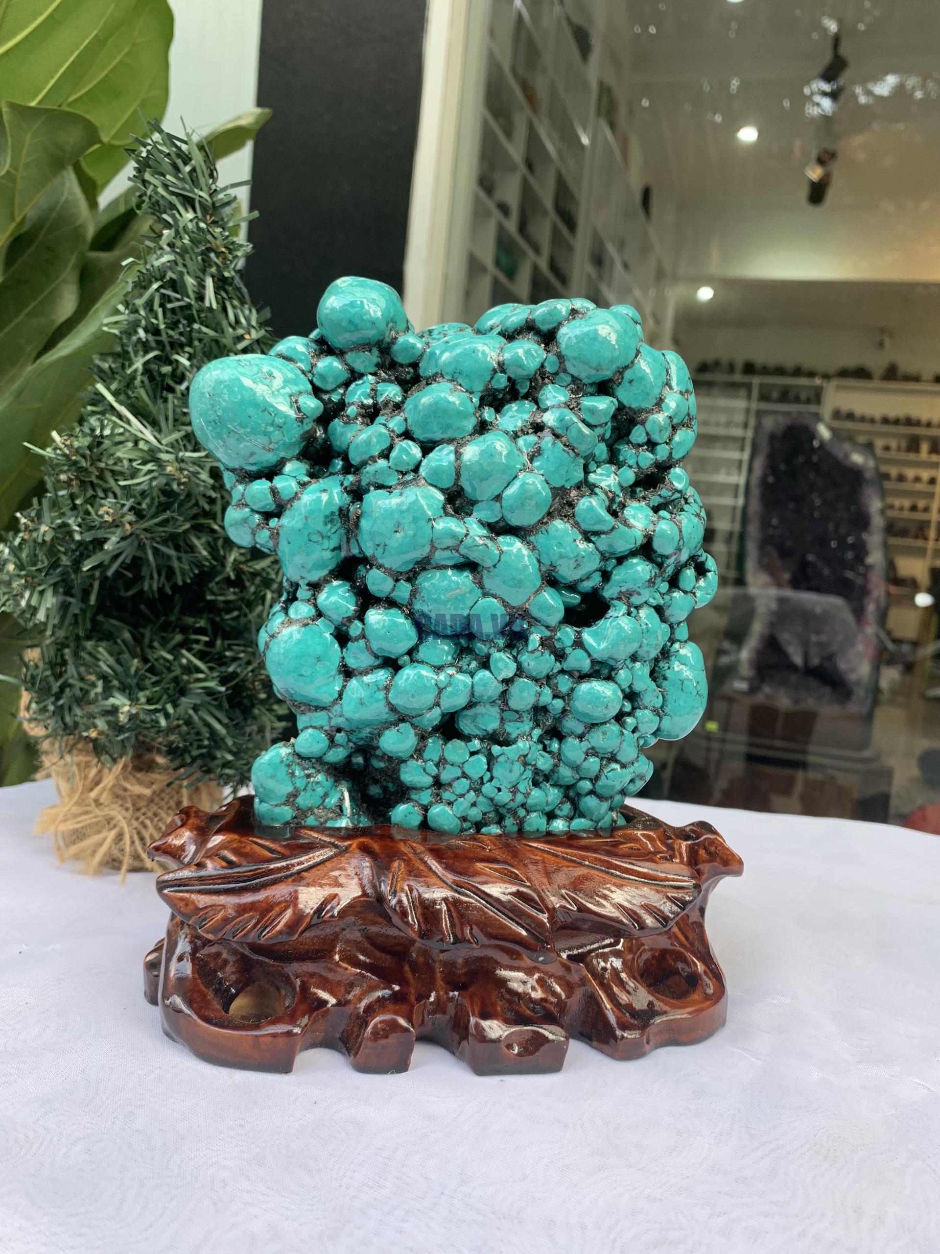 Đá Lam Ngọc – Turquoise (LN14), KL: 2.344 KG, KT: 21×14CM