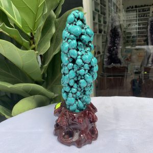 Đá Lam Ngọc – Turquoise (LN17), KL: 2.618 KG, KT: 26.5×13.5CM