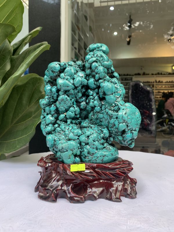 Đá Lam Ngọc – Turquoise (LN16), KL: 3.314 KG, KT: 27×17.5CM
