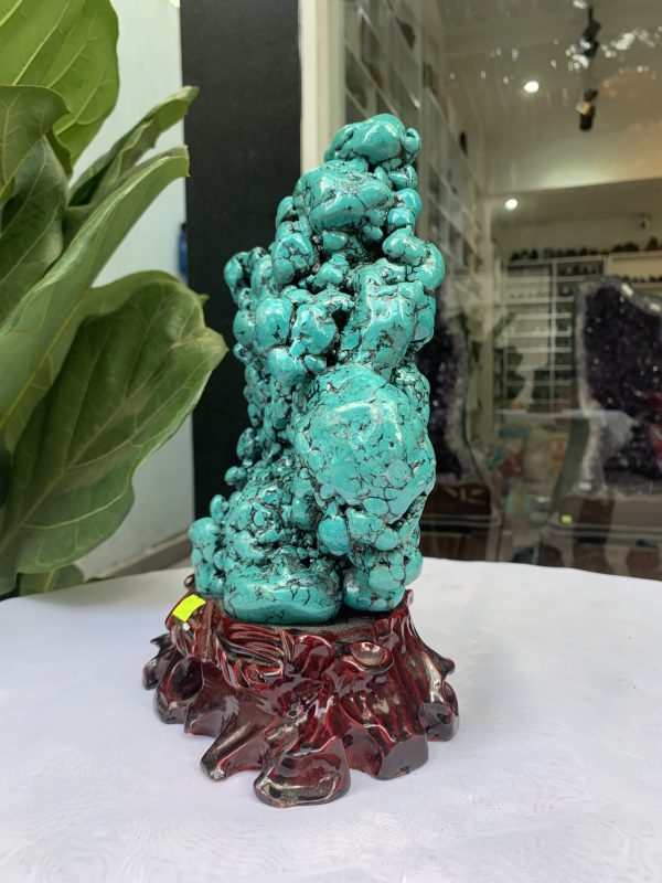Đá Lam Ngọc – Turquoise (LN16), KL: 3.314 KG, KT: 27×17.5CM