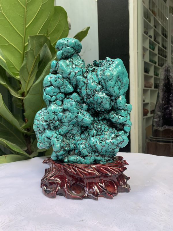 Đá Lam Ngọc – Turquoise (LN16), KL: 3.314 KG, KT: 27×17.5CM