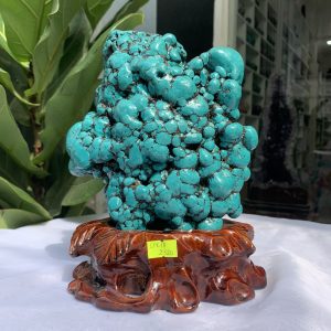 Đá Lam Ngọc – Turquoise (LN18), KL: 3.090 KG, KT: 21.5×15.5CM