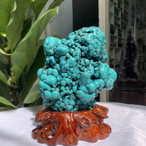 Đá Lam Ngọc – Turquoise (LN18), KL: 3.090 KG, KT: 21.5×15.5CM