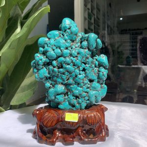 Đá Lam Ngọc – Turquoise (LN12), KL: 2.266 KG, KT: 23.7×15CM