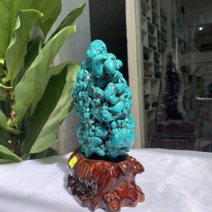 Đá Lam Ngọc – Turquoise (LN12), KL: 2.266 KG, KT: 23.7×15CM