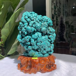 Đá Lam Ngọc – Turquoise (LN11), KL: 3.480 KG, KT: 24.5×15.5CM