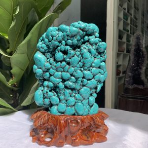 Đá Lam Ngọc – Turquoise (LN11), KL: 3.480 KG, KT: 24.5×15.5CM